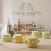 MaseiKar Kids Pouf Foot Stool Ottoman Footrest Foam Cushion Pouffe Ottoman Seat Holding Hands Seat Poufs Ottomans Cute Furniture Flexible Seating 2Pcs - 4 of 4