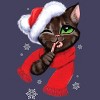 Women's Design By Humans Christmas cat By POLINART Racerback Tank Top - 2 of 3