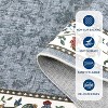 Machine Washable Vintage Rug with Non-Slip Backing, Stain-Resistant Low-Pile Floor Cover for Living Room, Bedroom & Kids Room - 4 of 4