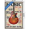 Trends International Music Inspires Me Framed Wall Poster Prints - 3 of 4