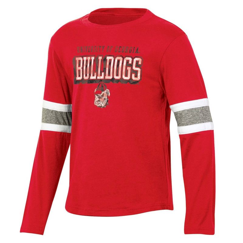 NCAA Georgia Bulldogs Boys&#39; Long Sleeve T-Shirt, 1 of 4