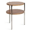 Kate and Laurel Lamaar Round Wood Side Table, 19x19x25, Natural and Silver - 3 of 4