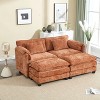 NicBex Chenille Sectional Sofa with 2 Ottomans and Removable Armrests for Living Room,Bedroom,Apartment,Orange - 2 of 4