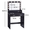 NicBex Vanity Desk with Mirror Small Vanity with Mirror, Compact Makeup Vanity Dressing Table with 2 Drawers and 2 Level Storage for Apartment - 2 of 4