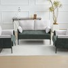Modern 3-Piece Color Clash Back Armchair Sofa Set Loveseat and 2 Accent Chairs for Living Room Set - 2 of 4