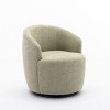 Chenille Swivel Accent Chair Barrel Accent Chair Armchair With Powder Coating Metal Ring-Tanpinhause - 4 of 4