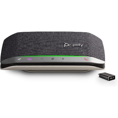 Poly Sync 20+ Bluetooth Speakerphone (Plantronics) - Personal Portable Speakerphone - USB-C Bluetooth Adapter - Connect to Your PC / Mac / Cell Phone - Works with Teams (Certified), Zoom & More