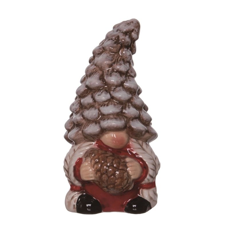 Transpac Christmas Rustic Gnomes Dolomite Salt and Pepper Shakers Collectables Multicolor 4.25 in. Set of 2, 4 of 5