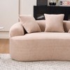 KWPZQEB Modern Loveseat Sofa for Living Room, Comfy Chenille Sofa with 3 Pillows, Curved-Shape Sofa Couch for Small Spaces, Bedroom - 3 of 4