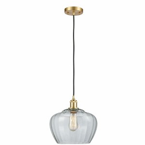 Fenton - 1 Light Cord Hung Mini Pendant In Industrial Style-11 Inches Tall and 11 Inches Wide - 1 of 1