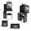 Vanity Table with Touch Sliding Tri-Color LED Mirror,Cushioned Stool and Storage Drawer for Small Space–The Pop Home - 4 of 4