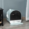 VisioGear Covered Litter Box, Litter Box with Lid, Scoop Enclosed Drawer for Cats, Green, 17"*17.3"*18.5" - 2 of 4