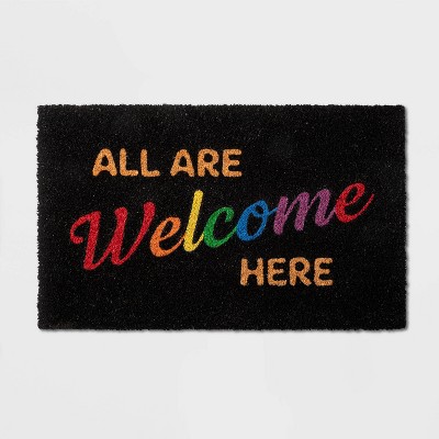 18"x30" All Are Welcome Here Doormat - Pride