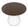 Sapphtopaz Round Dining Table Cage Like Metal Base Kitchen Table Contemporary Dining Table MDF Tabletop for Dining Room, Small Spaces - 2 of 4