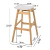 GDFStudio Elise Mid-Century Modern Fabric Upholstered 29.5 Inch Backless Barstools (Set of 2) - 3 of 4