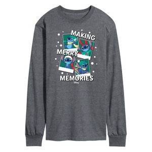 Men's - Lilo and Stitch - Making Merry Memories Long Sleeve Graphic T-Shirt - 1 of 3