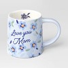 16oz Stoneware Love You Mom Mug Blue - Room Essentials™ - 3 of 4