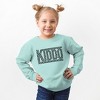 The Juniper Shop Kiddo Checkered Toddler Graphic Sweatshirt - 2 of 3