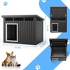 MooxvMoo Dog House Resin Dog Kennel Furniture,Indoor&Outdoor,for Patio Porch, Living Room Feral Cat Dog, Durable and Sturdy - 3 of 4
