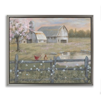 Stupell Industries Blossoming Trees Country Farm, 31" x 25"