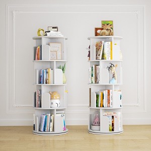 Besiost Rotating Bookshelf, 360 Display Corner Bookshelf for Small Space - 1 of 2