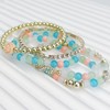 BRINJOY Bohemian Beaded Bracelet Set - Stackable Stretch Energy Bracelets with Chakra Crystals and Rose Charm - 4 of 4