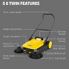 Karcher S 6 Twin Outdoor Broom, Manual Push Sweeper, Heavy Duty - 3 of 4