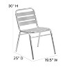 Flash Furniture Commercial Aluminum Indoor-Outdoor Restaurant Stack Chair with Triple Slat Back - 4 of 4