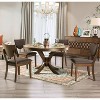 24/7 Shop At Home Set of 2 Raven Padded Seat Side Chair Walnut: Curved Backrest, Transitional Design - image 3 of 3