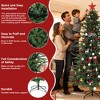 Artificial Christmas Tree,Premium Hinged Design with Warm White Colorful Lights, 8 Adjustable Lighting Modes,Elegant Holiday Decorations,Metal Base - 4 of 4