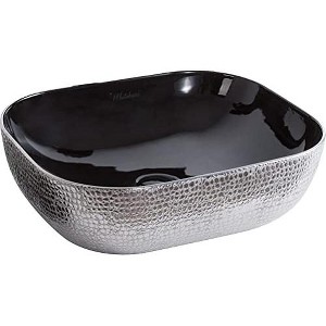 ALFI  Isabella Plus Collection Rectangular Above Mount Basin with an Embossed Exterior, Smooth Interior, and Center Drain - 1 of 3