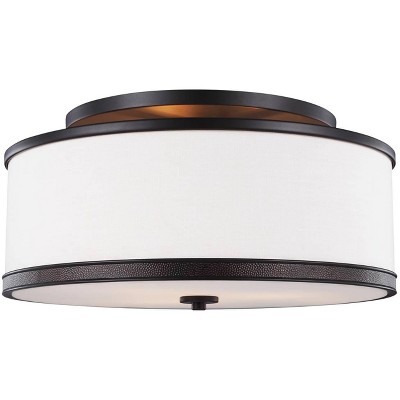 Feiss Marteau 20" Wide Oil-Rubbed Bronze Drum Ceiling Light