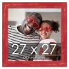 PosterPalooza | Square Shabby Chic Red Picture Frame - UV Acrylic, Foam Board Backing, Hanging Hardware - 2 of 4