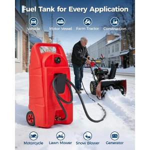 Heavy-Duty 15/16 Gallon Portable Gas Can & Fuel Caddy with Manual