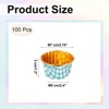 Unique Bargains Round-Grid Greaseproof Single-sided Aluminum Foil Cupcake Liners 100 Pcs - 2 of 4