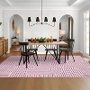Abstract Washable Area Rug Non-Slip Throw Rug with Rubber Back, Low Pile Stain Resistant Boho Geometric Carpet for Living Room, Bedroom Dining Room - 3 of 4