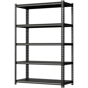 Metal Shelving Unit,Garage Storage Shelves, 3850 Lbs Capacity, Adjustable Steel Storage Rack, Matte Black, Heavy Duty - 1 of 4