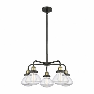 Olean - 5 Light Stem Hung Chandelier In Art Deco Style-13.5 Inches Tall and 24.5 Inches Wide - 1 of 1