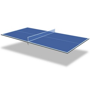 Belatt 8ft Foldable Ping Pong Conversion Top - Professional MDF Table Tennis Surface with Net, 12 EVA Pads, No Assembly Blue - 1 of 4