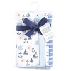 Hudson Baby Cotton Flannel Burp Cloths 4-Pack, Sunshine And Sailboats, One Size - 2 of 4