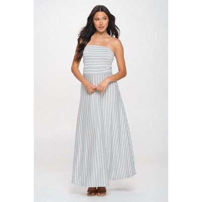 WEST K Women's Jones Striped Tube Maxi Dress