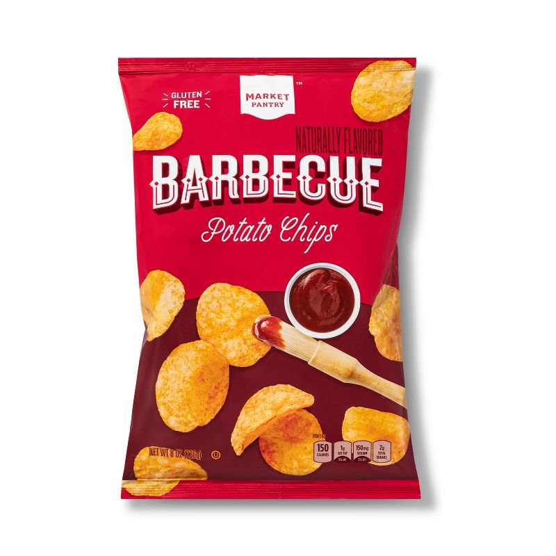 Naturally Flavored Barbecue Potato Chips - 8oz - Market Pantry&#8482;, 1 of 4
