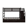 Whisen Twin-Over-Twin Bunk Bed, Bed Frame with Trundle and 3 Storage Stairs - 3 of 4