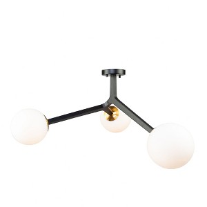 Artcraft Lighting Ravello 3 - Light Pendant in  Black/Harvest Brass - 1 of 1