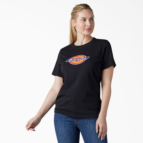 Dickies Women's Logo Graphic T-Shirt, Black (KBK), L