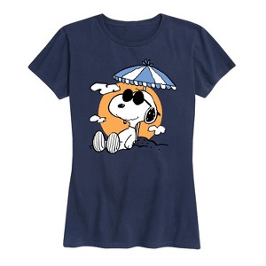Women's - Peanuts - Snoopy's Beach Day Short Sleeve Graphic T-Shirt - 1 of 4