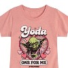 Girls' - Star Wars - Valentine Yoda One For Me Fitted Short Sleeve Graphic T-Shirt - 2 of 4