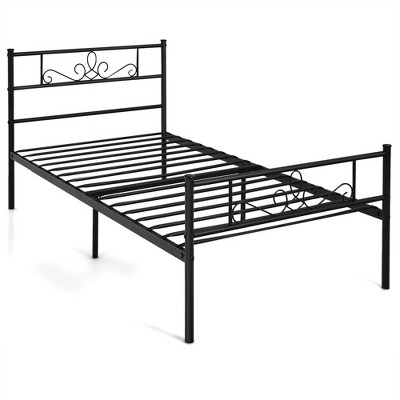 Costway Twin/Queen/Full Metal Platform Bed Frame with Headboard and Footboard No Box Spring Needed