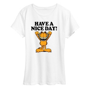 Women's - Garfield - Have A Nice Day Short Sleeve Graphic T-Shirt - 1 of 4