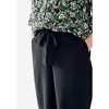 ellos Plus Size Wide Leg Crop Pant With Tie Waist - 10, Black - 4 of 4